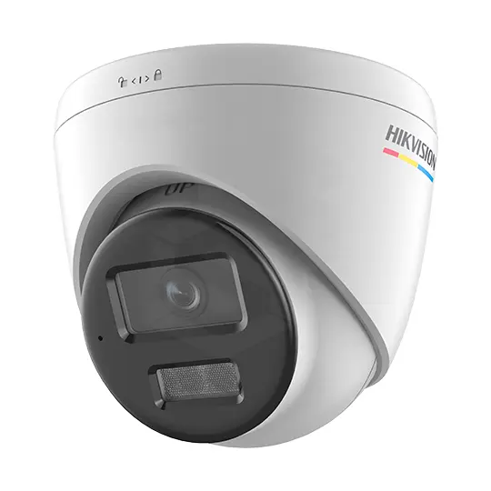 CAMARA IP TURRET CON LUZ HIBRIDA COLORVU 3.0 4MP L 28MM CON AUDIO BIDIRECCIONAL ALARMA ACTIVA ROJA Y AZUL