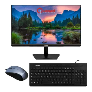 COP. QUASAD INTEL CORE I3 12100 8GB 500GB SSD WC USB-3.0 KEY-MOUSE 23.8INCH BLACK