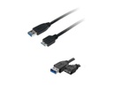 Xtech - XTC-365 - Data cable - USB to Micro USB 3.0 - 91 cm - Black - 3ft for hard drives