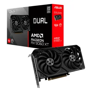VIDEO ASUS DUAL RADEON RX-9060XT 16GB GDDR6 128BIT HDMI 2DP 2Vent PCIe 5.0 3y