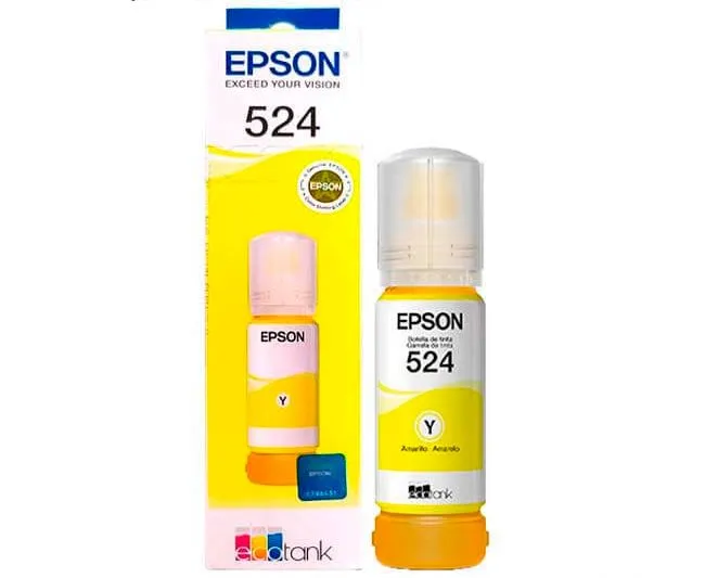 EPSON T524 PIGMENT YELLOW INK BOTTLE