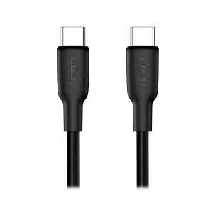 CABLE ARGOM DE SILICONA TYPE C TO TYPE C 65W 1.8MTS DURA FLEX BLACK