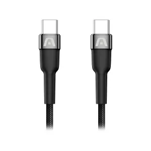 CABLE ARGOM DURASPEED TYPE-C TO TYPE-C 240W ULTRA FAST CHARGE 1.8mts Black