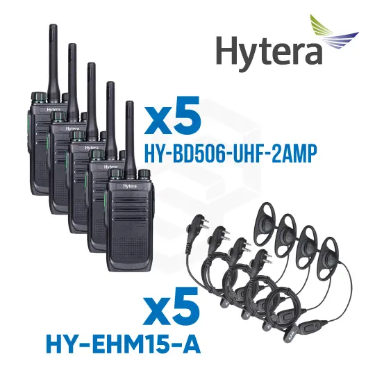 5 HY-BD506-UHF-2AMP + 5 HY-EHM15-A
