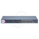 SWITCH POE 16 CH 10/100/1000MB + 1 10/100/1000MB + 1 FIBRA GIGABITE 230W