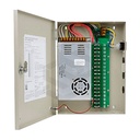 FUENTE REGULADA PARA 18 CAMARAS 110V/ 12 VDC 20 AMP
