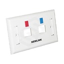 PLACA DE 2 SERVICIOS MARFIL
