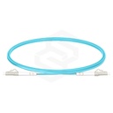 CABLE PATCHCORD FIBRA ÓPTICA LC/UPC - LC/UPC OM3 MULTIMODO SIMPLEX 3MM CHAQUETA LSZH AQUA 2 MTS