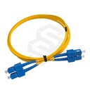 CABLE PATCHCORD FIBRA ÓPTICA SC/UPC - SC/UPC, G.652D MONOMODO, DUPLEX, 2MM, CH AMARILLA LSZH, 2MTS
