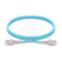 CABLE PATCHCORD FIBRA ÓPTICA SC/UPC - SC/UPC, OM3 MULTIMODO, DUPLEX, 2MM, CHAQUETA LSZH AQUA, 2 MTS