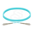 CABLE PATCHCORD FIBRA ÓPTICA SC/UPC - SC/UPC, OM3 MULTIMODO, SIMPLEX, 2MM, CHAQUETA LSZH AQUA, 2 MTS