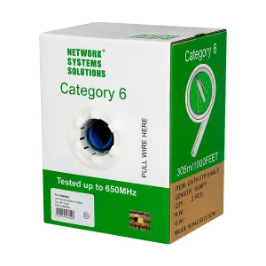 ROLLO CABLE UTP CAT6 23AWG 4 Pares 300Mts Azul