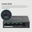 SWITCH MERCUSYS ESCRITORIO 5-PORT PoE Plus 30W 10-100-1000MBPS 250m