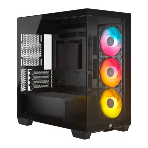 CASE CORSAIR 2800X ARGB RS-R PARA GPU-410mm 3Vent. Front. RS120-R ARGB mini-ATX microATX Black