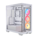 CASE CORSAIR ATX 3500X RS-R ARGB Panoramic Glass 2USB-C 2USB3.2 HD-Audio Mid-Tower White